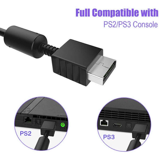 Audio AV RCA+AC Cable Power Supply Adapter Cord For Sony Playstation 1/2 PS2 FAT