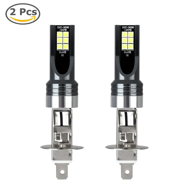 2PCS H1 LED Headlight Bulbs Conversion Kit 100W 14000LM 6500K High Low Beam Lamp