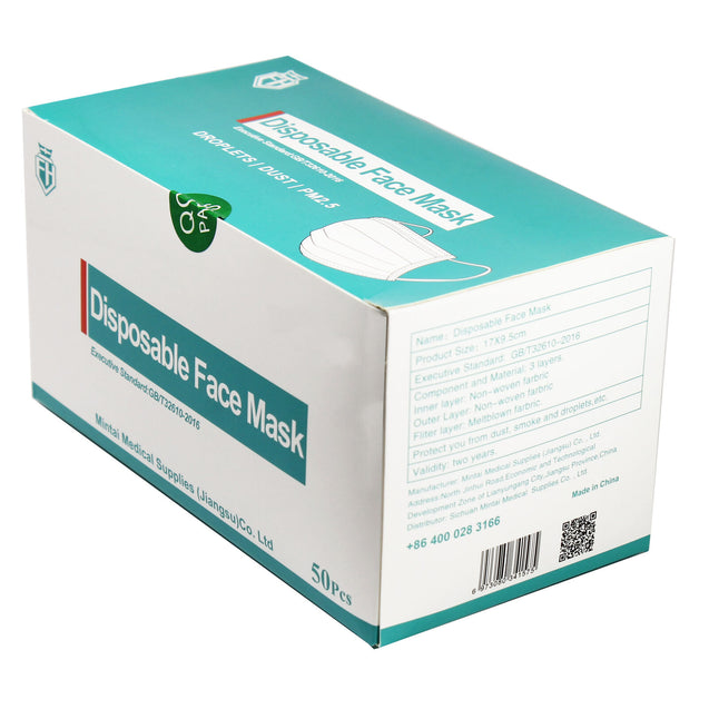 3-PLY Disposable Face Mask Protective Earloop Mouth Cover FH High Quality