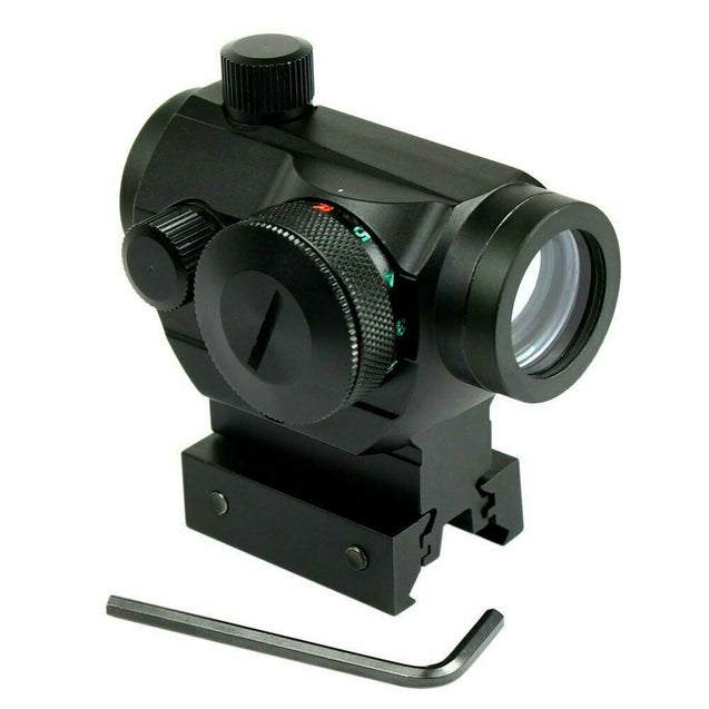Tactical Holographic Green / Red Dot Sight Scope with Rail Mount & 1" Rail Riser