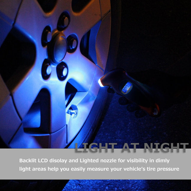 Digital Tire Pressure Guage Car Bike Truck Auto LCD Meter Tester Gauge Black