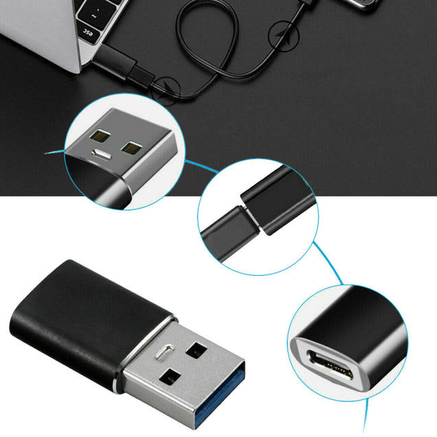 Type-C Female to USB USB-A Male Converter Adapter For iPhone 15, Samsung Phones