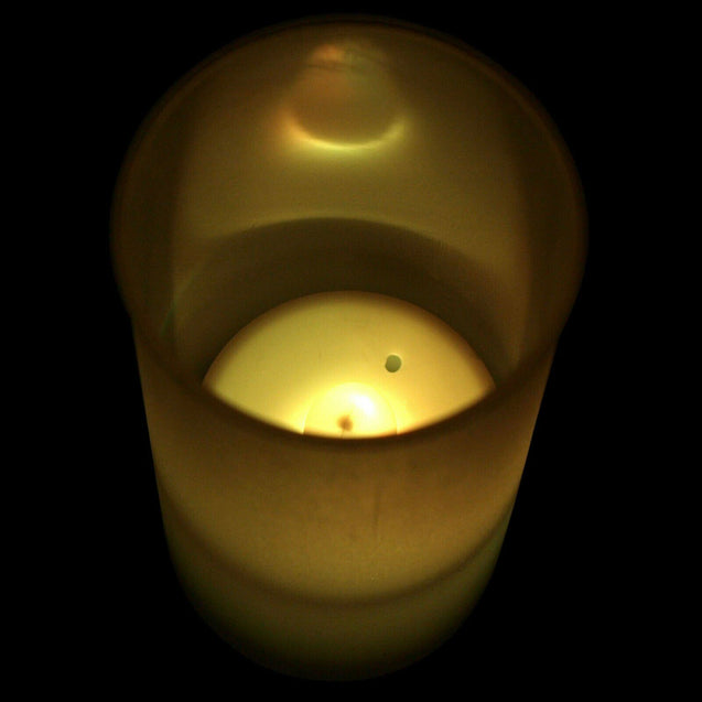 6 PCs Color Changing LED Flameless Tealight Candles with Frosted Holders