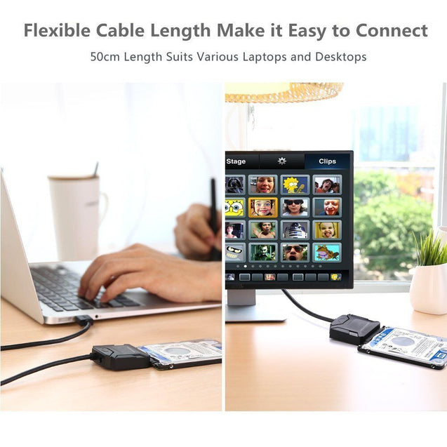 USB 3.0 to 2.5" SATA Universal Hard Drive Adapter Cable/UASP SATA to USB3.0 Blk
