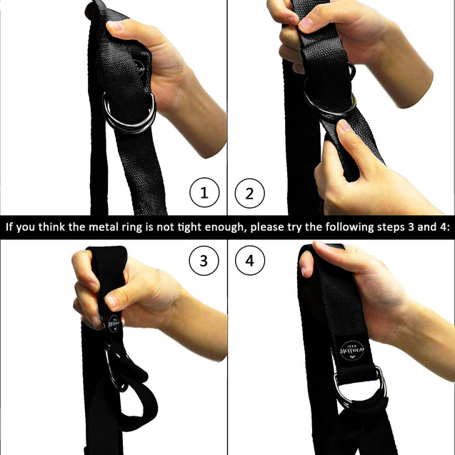 Yoga Stretch Strap Adjustable D-Ring Buckle Belt Gym Waist Leg Fit 8.5ft Cotton