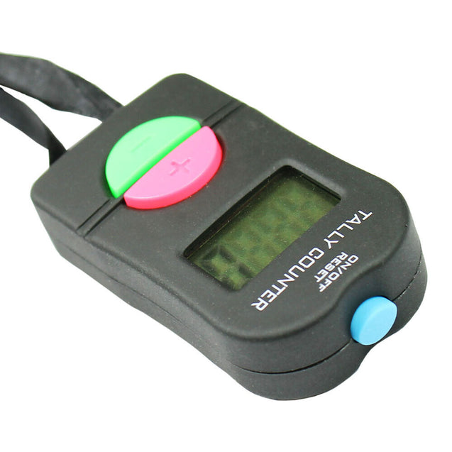 Tally Counter Electronic Counts Up or Down with Strap Golf Gym Security running