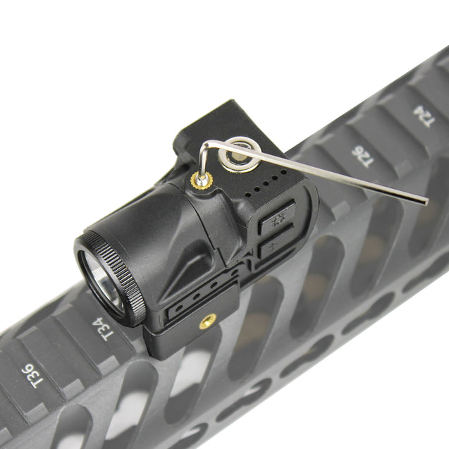 Tactical Flashlight & Green Laser Sight Combo Picatinny Rail Mounted Pistol