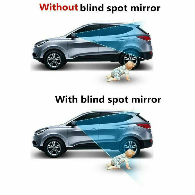 2PCS Side Rear View Blind Spot Mirror HD Universal Auto 360° Wide Angle Convex