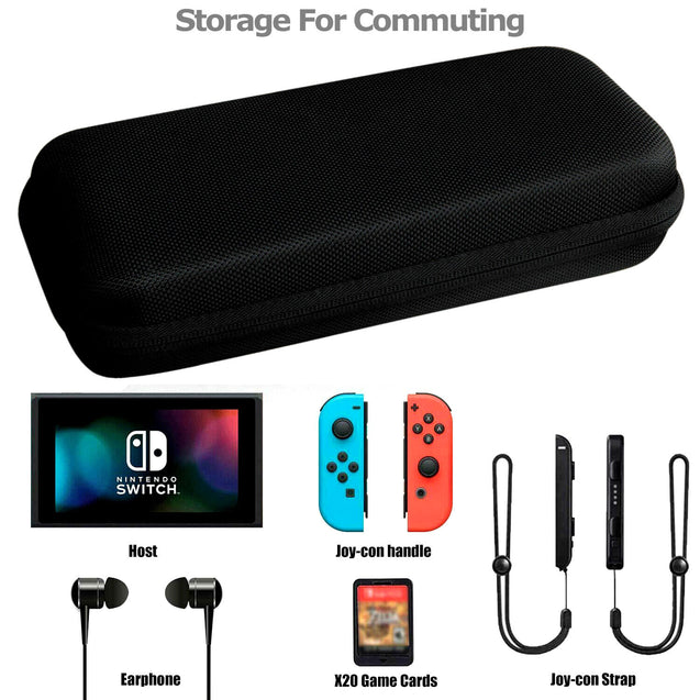 Carrying Case for Nintendo Switch with 20 Game Cartridge Holders Black Xmas Gift