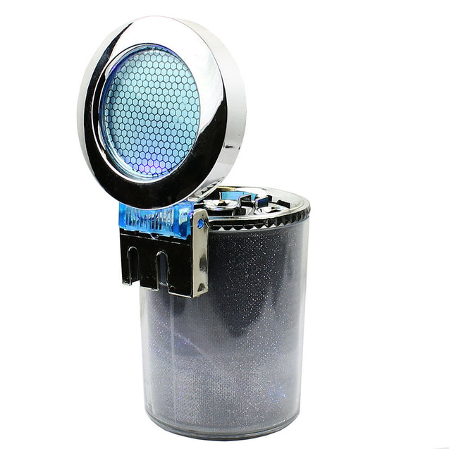 Portable Car Travel Cylinder Ashtray Holder Cup - Colorful LED Light
