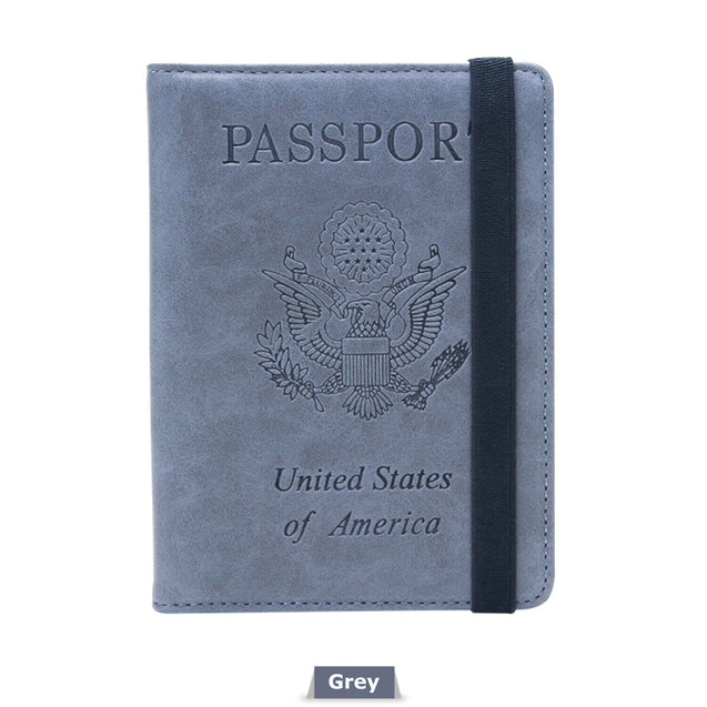 Slim PU Leather Travel Passport Wallet Holder RFID Blocking ID Card Case Cover