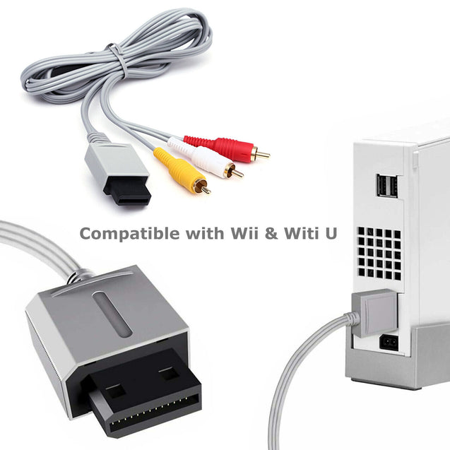 Audio Video AV Composite 3 RCA Cable for Nintendo Wii NEW US SELLER
