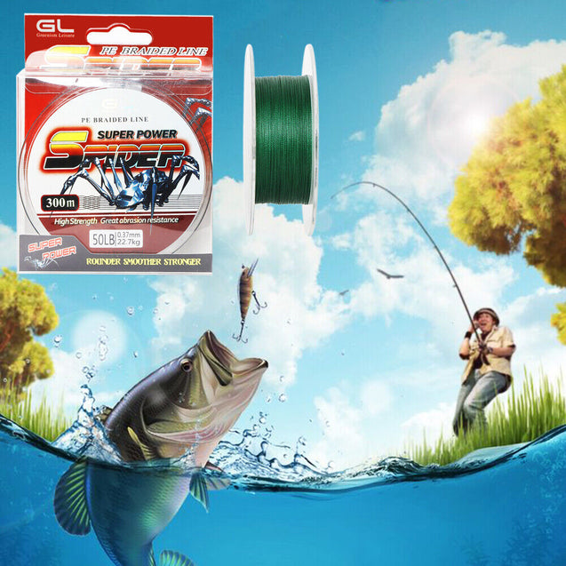 Super Strong 300-1000M PE Braided Fishing Line 10LB-50LB Multifilament PE Lines