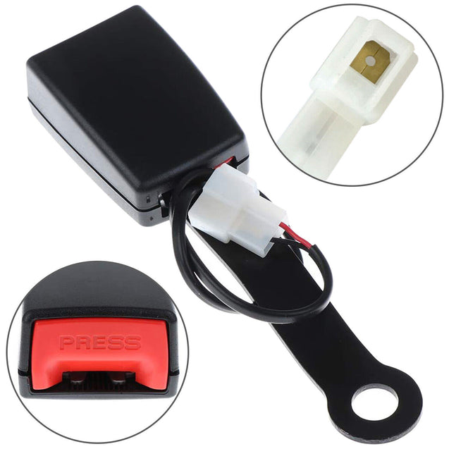 For Car Front Seat Belt Buckle Socket Plug Connector & Warning Cable New
