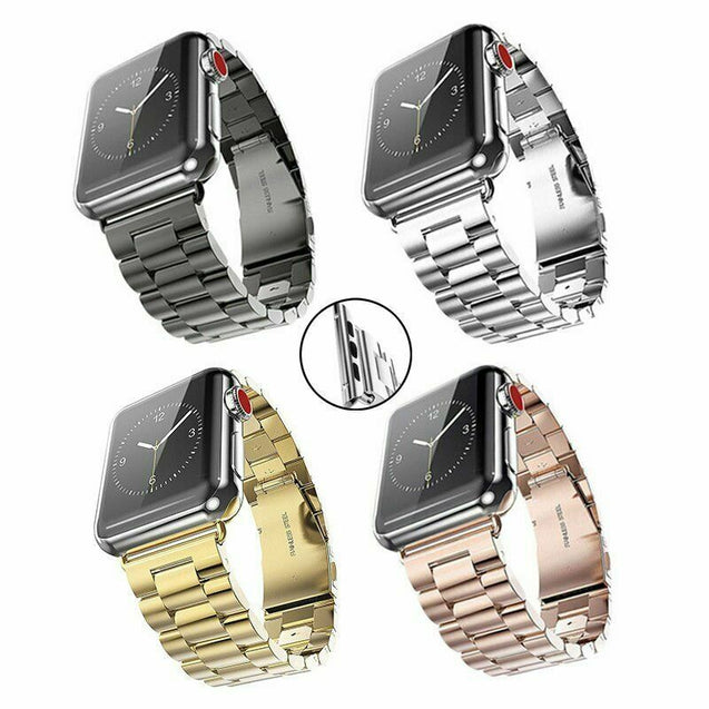 Stainless Steel Wrist Band Clasp for Apple Watch Series 4/3/2/1 iWatch 38/42mm