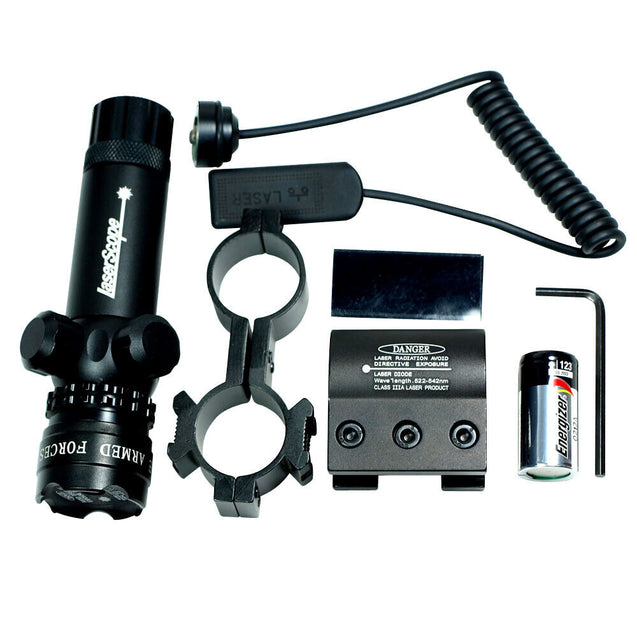 Red dot laser sight rifle gun scope with Rail Mounts + cap and Pressure switches