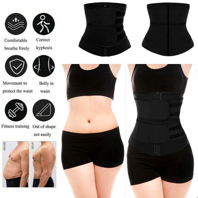 Waist Trainer Women Corset Sauna Sweat Weight Loss Body Shaper Yoga Slimmer Belt