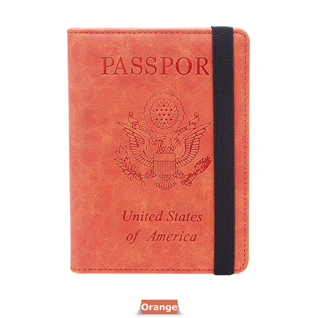 Slim PU Leather Travel Passport Wallet Holder RFID Blocking ID Card Case Cover