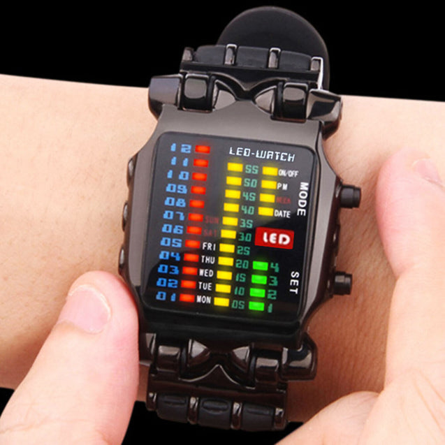 Luxury Men's Steel Watch LED Sports Date Digital Bracelet Wristwatch Waterproof