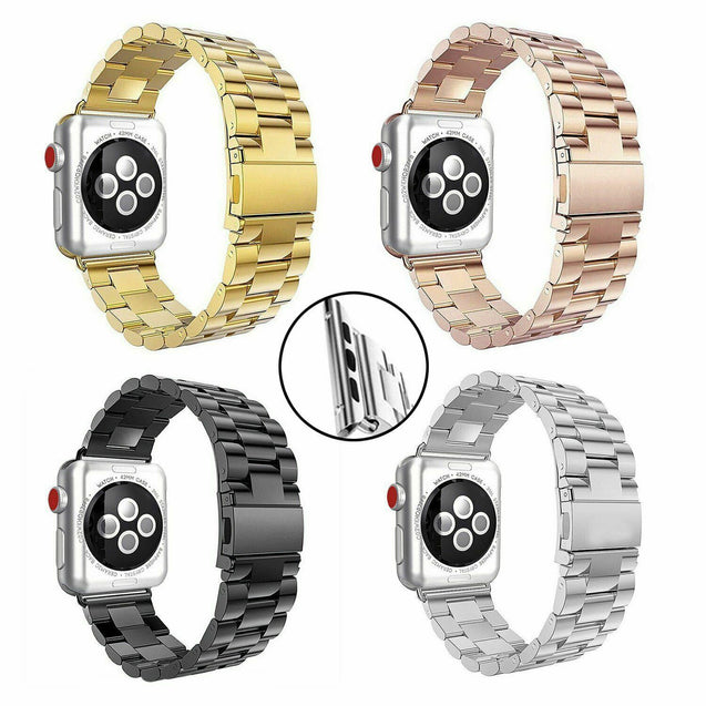 Stainless Steel Wrist Band Clasp for Apple Watch Series 4/3/2/1 iWatch 38/42mm