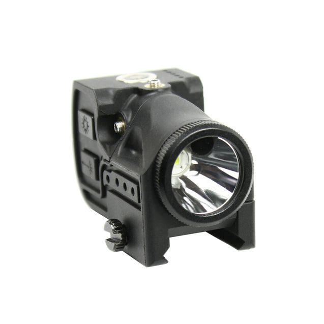 Tactical Flashlight & Green Laser Sight Combo Picatinny Rail Mounted Pistol