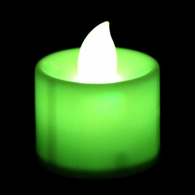 6 PCs Color Changing LED Flameless Tealight Candles with Frosted Holders