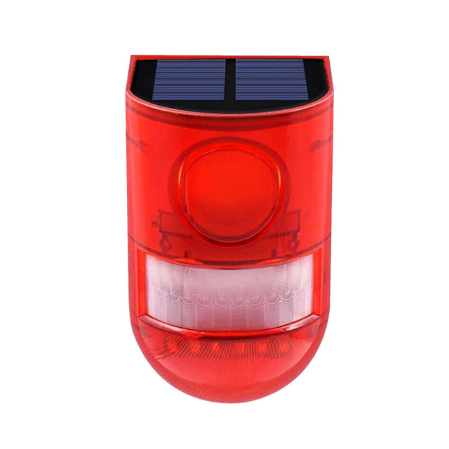 Solar Alarm LED Light Solar Strobe Light Wireless Motion Sensor Detector Outdoor