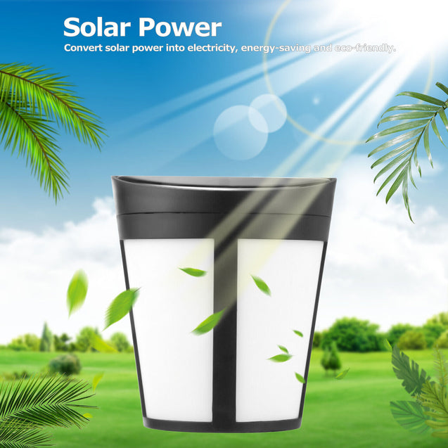 Solar Power 6LED Wall Mount Light Outdoor Garden Path Fence Yard Patio Lamp