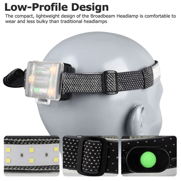 Battery LED Headlamp Headlights Torch Flashlight Work Light Bar Head Band Lamp