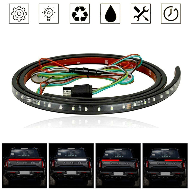 60" LED Strip Tailgate Light Bar Reverse Brake Signal For Chevy Ford Dodge Truck
