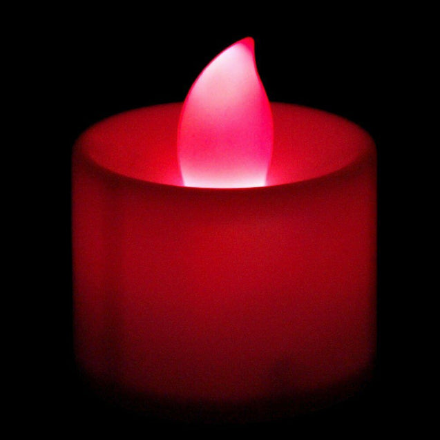 6 PCs Color Changing LED Flameless Tealight Candles with Frosted Holders