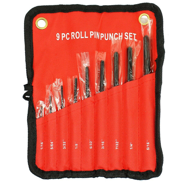 9PCS Forged Steel Roll Pin Punch w/Double Face Hammer Rifle Gunsmithing Jewelers
