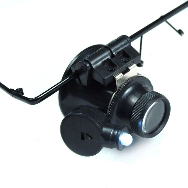 Lighted 20X Magnifier Magnifying Eye Glass Jeweler Loupe  Watch Repair