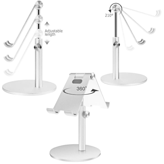 Portable Aluminum Desk Desktop Phone Stand Holder For iPhone Cellphone Tablet