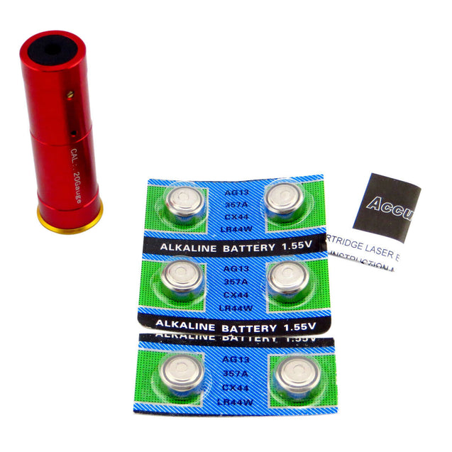 Red Dot Laser Bore Sight  20 Gauge Barrel Target Cartridge Boresighter 20 GA
