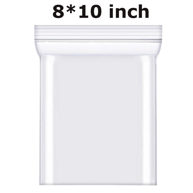 Clear Resealable Bag Plastic Zip Seal Bags Poly Zipper 2.07mil / 2.26mil