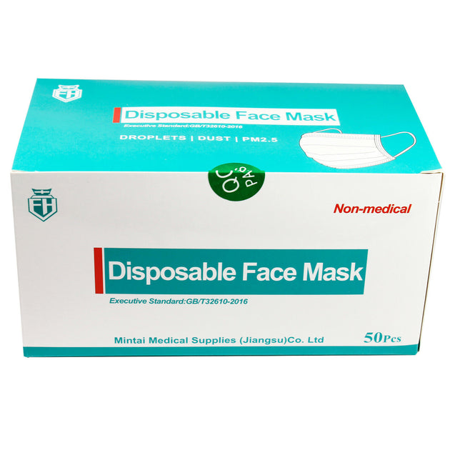 3-PLY Disposable Face Mask Protective Earloop Mouth Cover FH High Quality