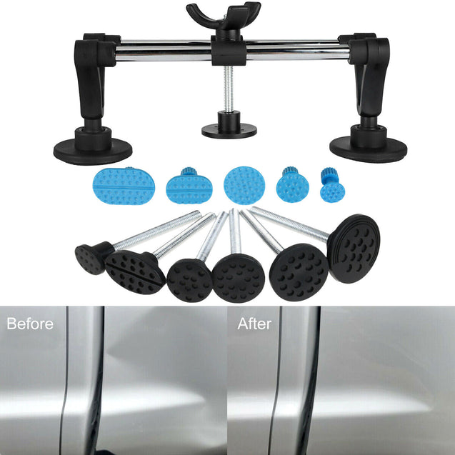 Car Paintless Dent Puller Tabs Bridge Lifter Body Repair Hail Removal Tool Kit