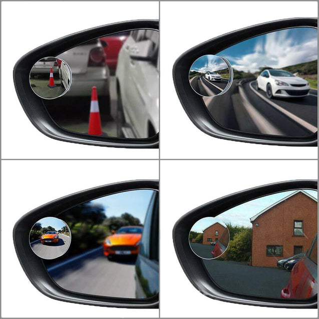 2PCS Side Rear View Blind Spot Mirror HD Universal Auto 360° Wide Angle Convex