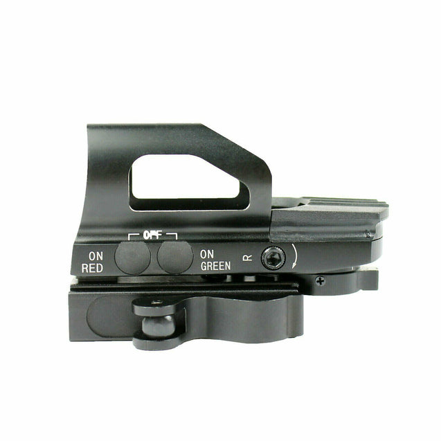 Red Green Dot Tactical Sight Holographic Relex Scope 4 Reticle 21mm Quick Mount