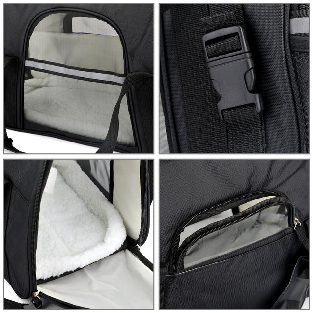 Pet Dog /Small Cat Carrier Soft Sided Comfort Bag Travel Case Airline Approved