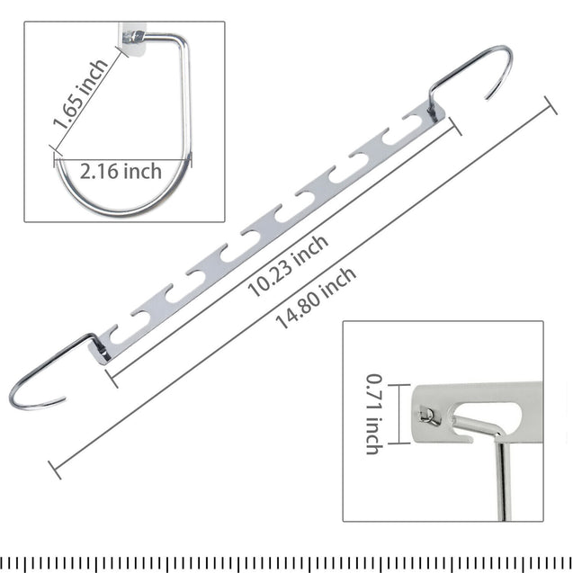 6 Pack Metal Wonder Closet Hanger Organizer Hook Space Saving Clothes Rack NEW