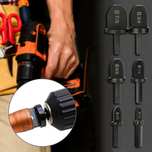 6PC Swaging Tool Drill Bit Set Air Conditioner Copper Pipe Flaring Tube Expander