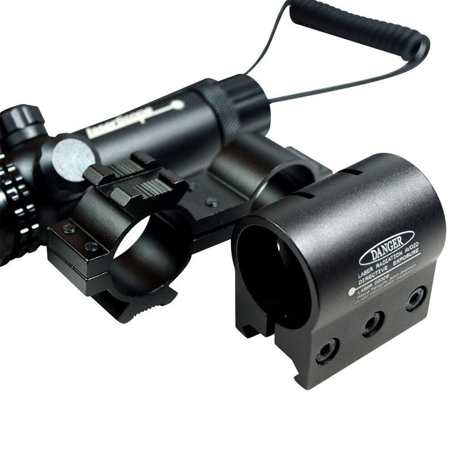 Red dot laser sight rifle gun scope with Rail Mounts + cap and Pressure switches