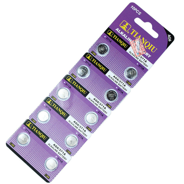 50 PCS LR69 AG6 371 LR921 1.5V Alkaline Battery for Watch Lighter