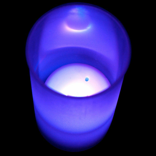6 PCs Color Changing LED Flameless Tealight Candles with Frosted Holders