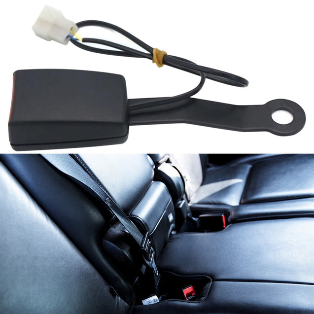 For Car Front Seat Belt Buckle Socket Plug Connector & Warning Cable New