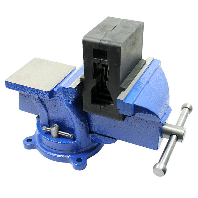 5" Heavy Duty Steel Bench Vise with Anvil Swivel Table Top Clamp Locking Base