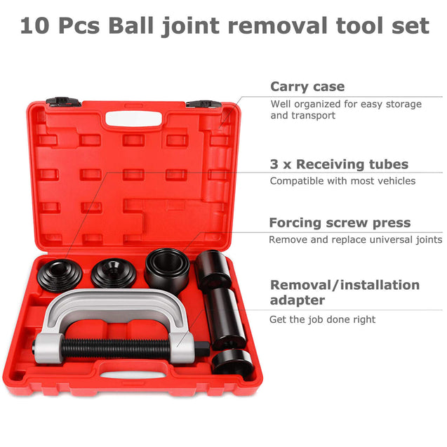 Heavy Duty 4 in 1 Ball Joint Press & U Joint Removal Tool Kit w/ 4 x 4 Adapters