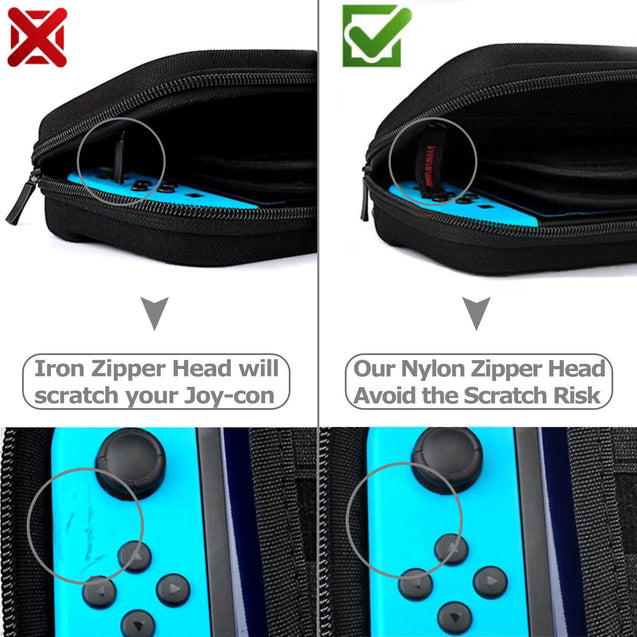 Carrying Case for Nintendo Switch with 20 Game Cartridge Holders Black Xmas Gift